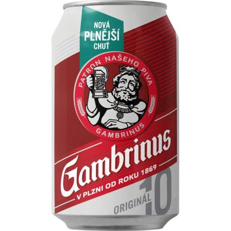 Gambrinus Originál 10 výčepní světlé 0,33l - plech