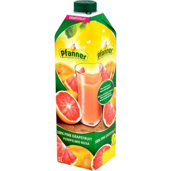 Pfanner Růžový grapefruit 100% 1l