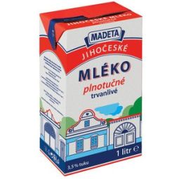 Jihočeské mléko trvanlivé plnotučné 3,5% 1l