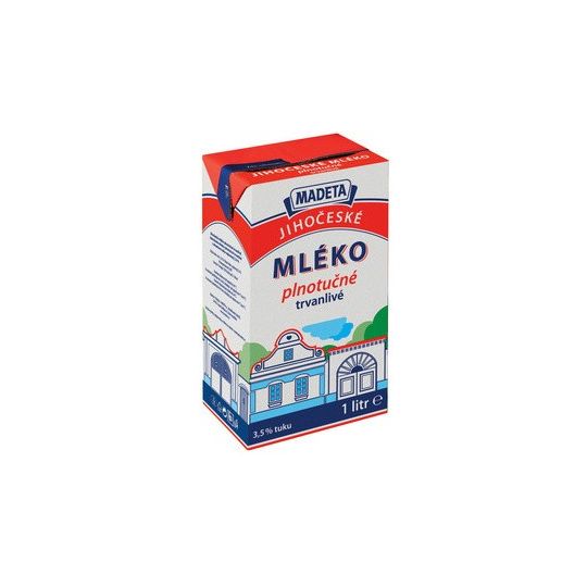 Jihočeské mléko trvanlivé plnotučné 3,5% 1l