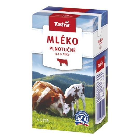 Tatra mléko plnotučné 1l - 3,5%