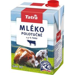 Tatra mléko polotučné 0,5l - 1,5%