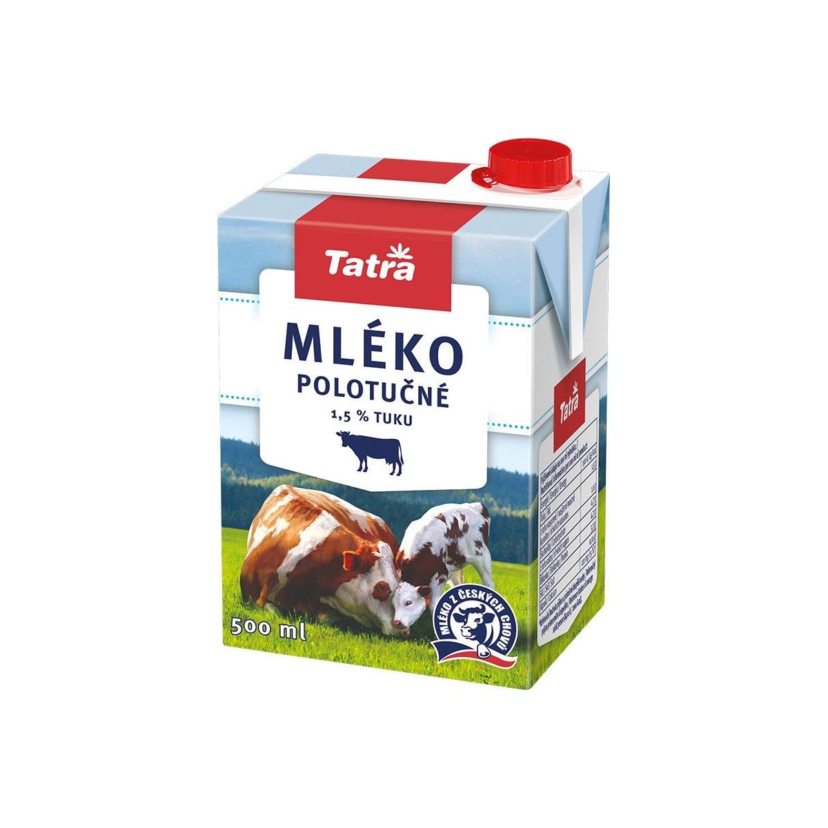 Tatra mléko polotučné 0,5l - 1,5%