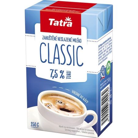 Tatra Classic zahuštěné mléko neslazené 7,5% 250g