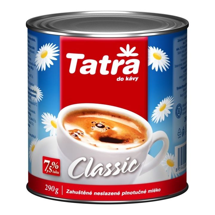 Tatra Classic zahuštěné mléko neslazené 7,5% 290g - plech