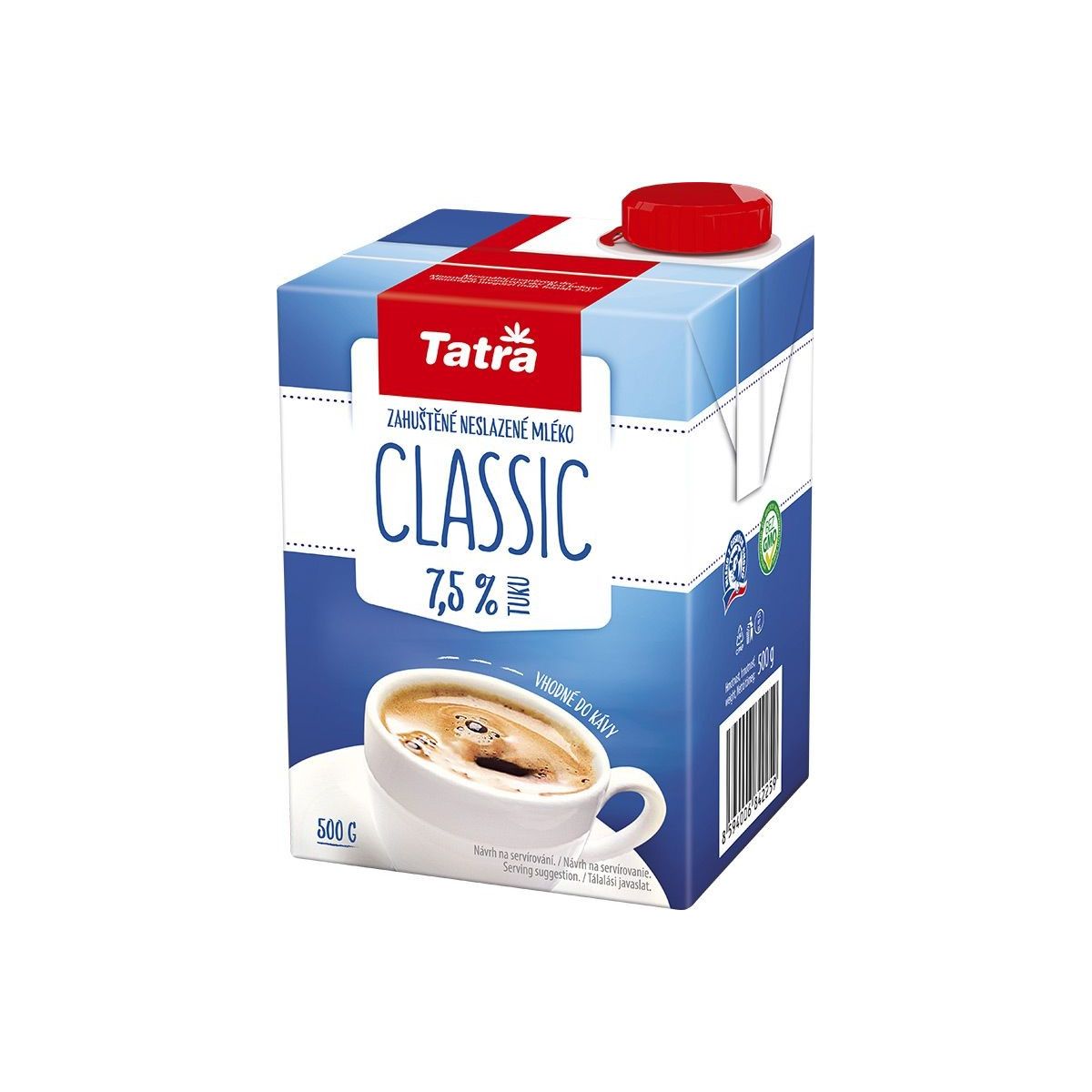 Tatra Classic zahuštěné mléko neslazené 7,5% 500g