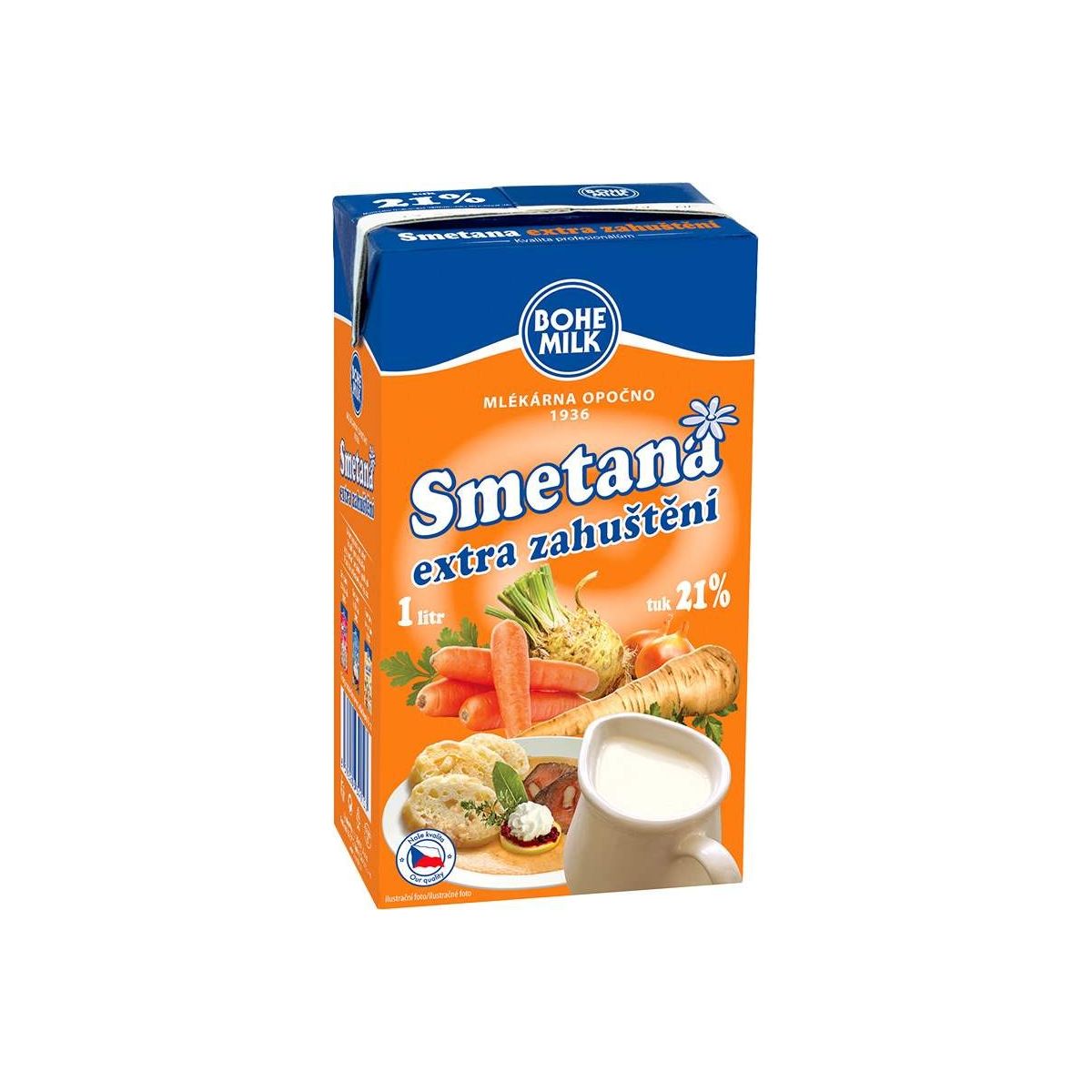 Bohemilk smetana extra zahuštění 21% 1l