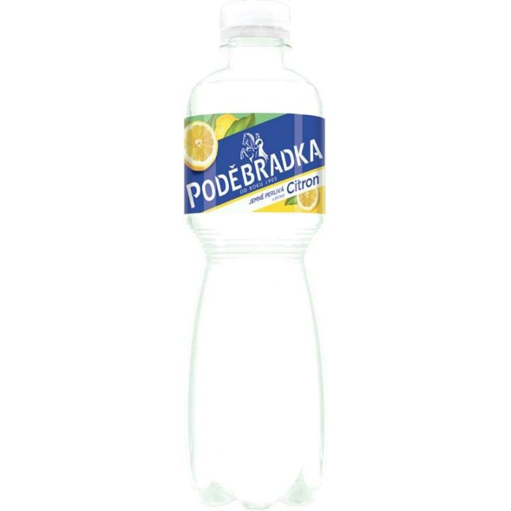 Poděbradka Citron jemně perlivá 0,5l - PET