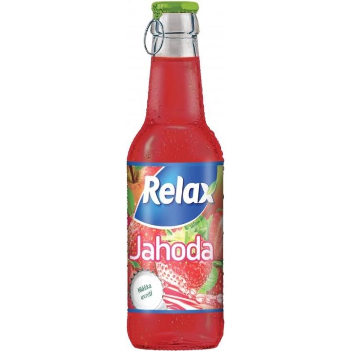 Relax jahoda 0,25l sklo