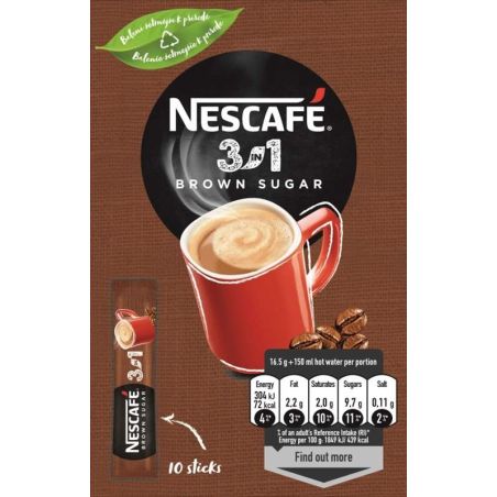 NESCAFÉ 3v1 Brown Sugar 10x16,5g