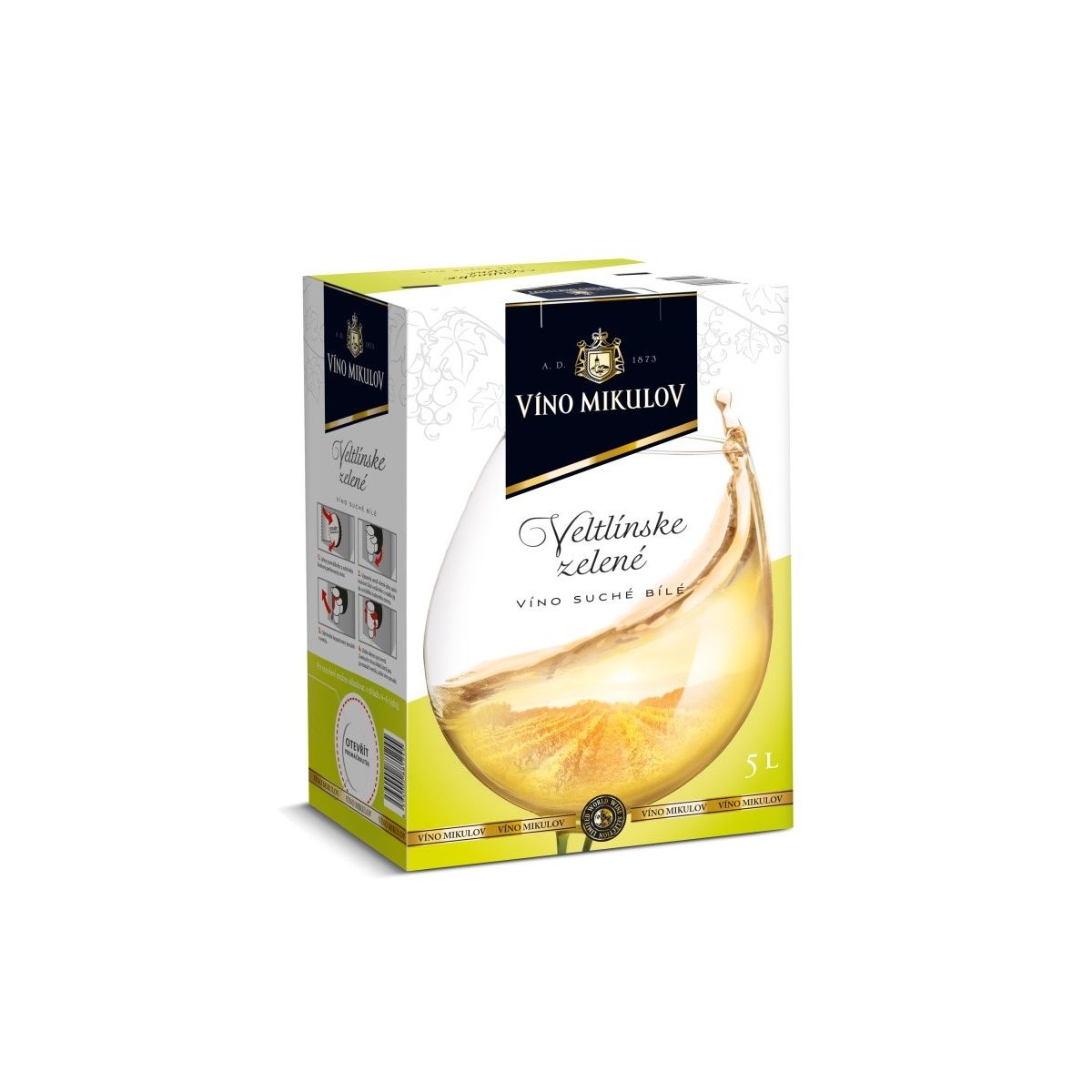 Veltlínské zelené 5l - box - Mikulov