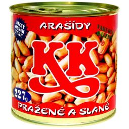 Arašídy KK solené 227g - plech