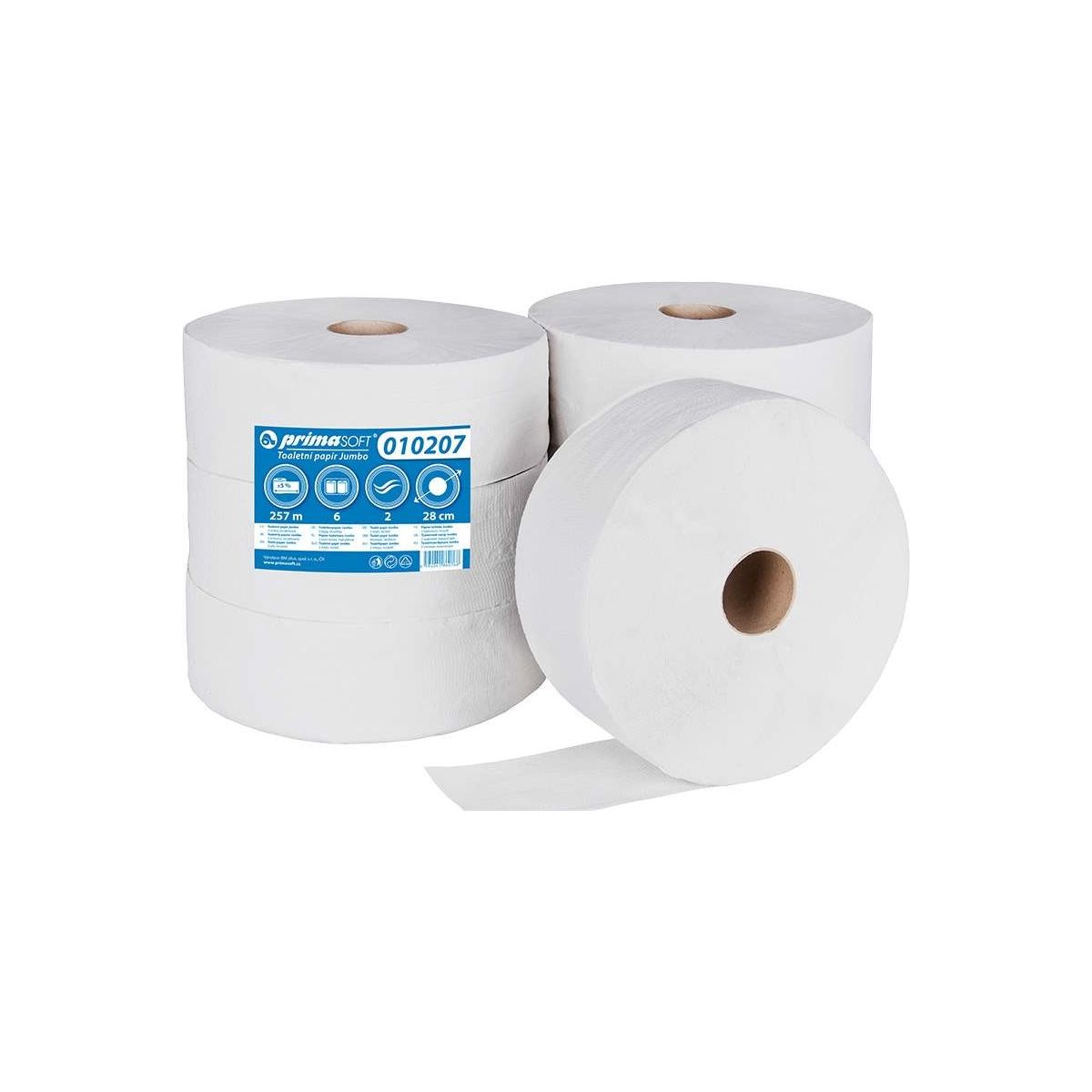Toaletní papír Jumbo bílý 2vr. 6x280mm