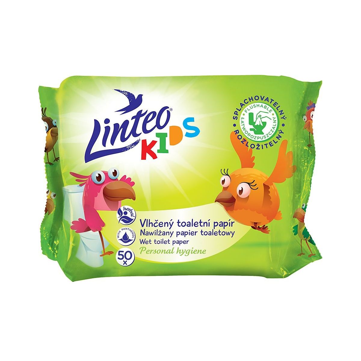 Vlhčený toaletní papír Linteo Kids 50ks