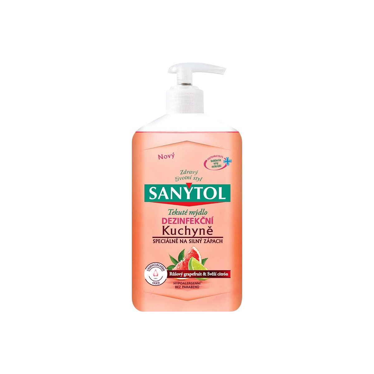 Tekuté mýdlo dezinfekční Grapefruit & Limetka 250ml - Sanytol