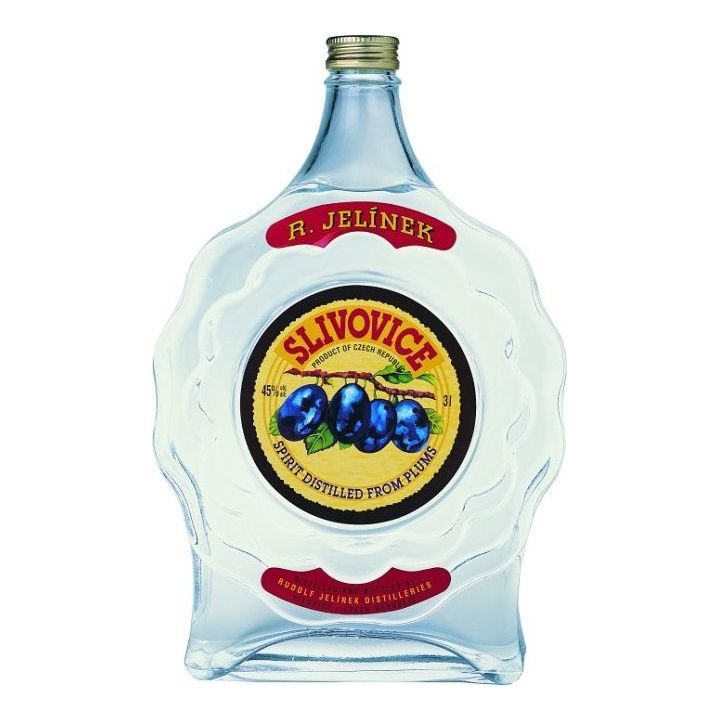R. Jelínek Slivovice bílá 45% 3l budík