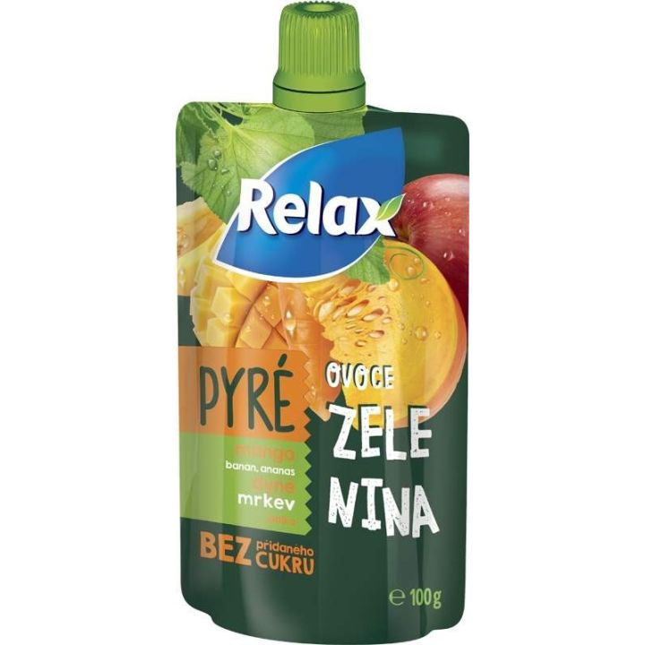 Relax Pyré mango-dýně-banán-ananas-mrkev-jablko 100g