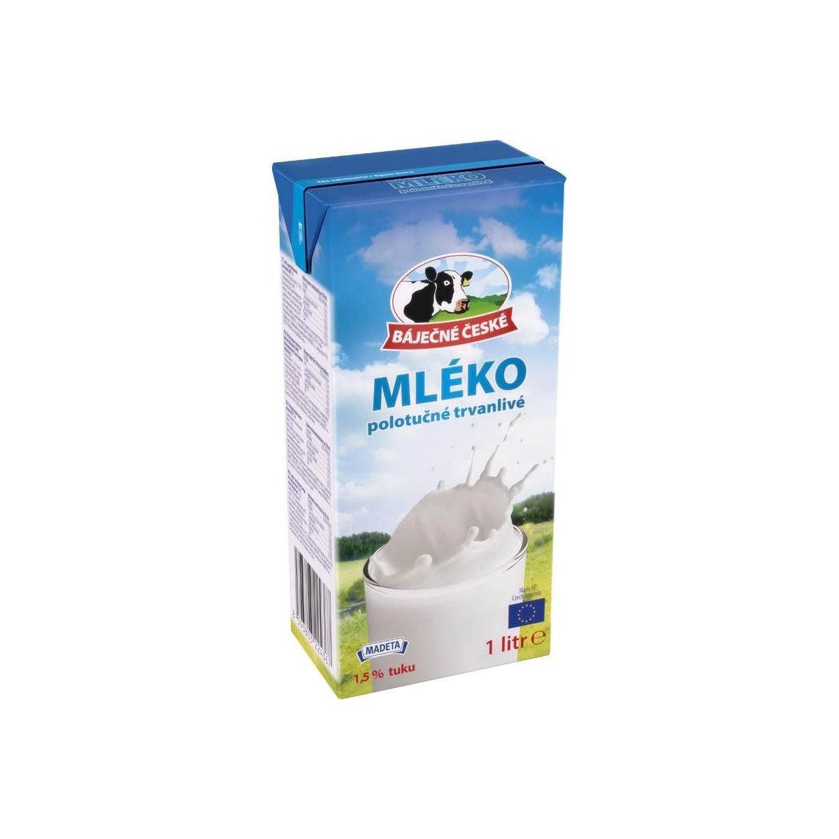 Báječné české mléko trvanlivé polotučné 1,5% 1l
