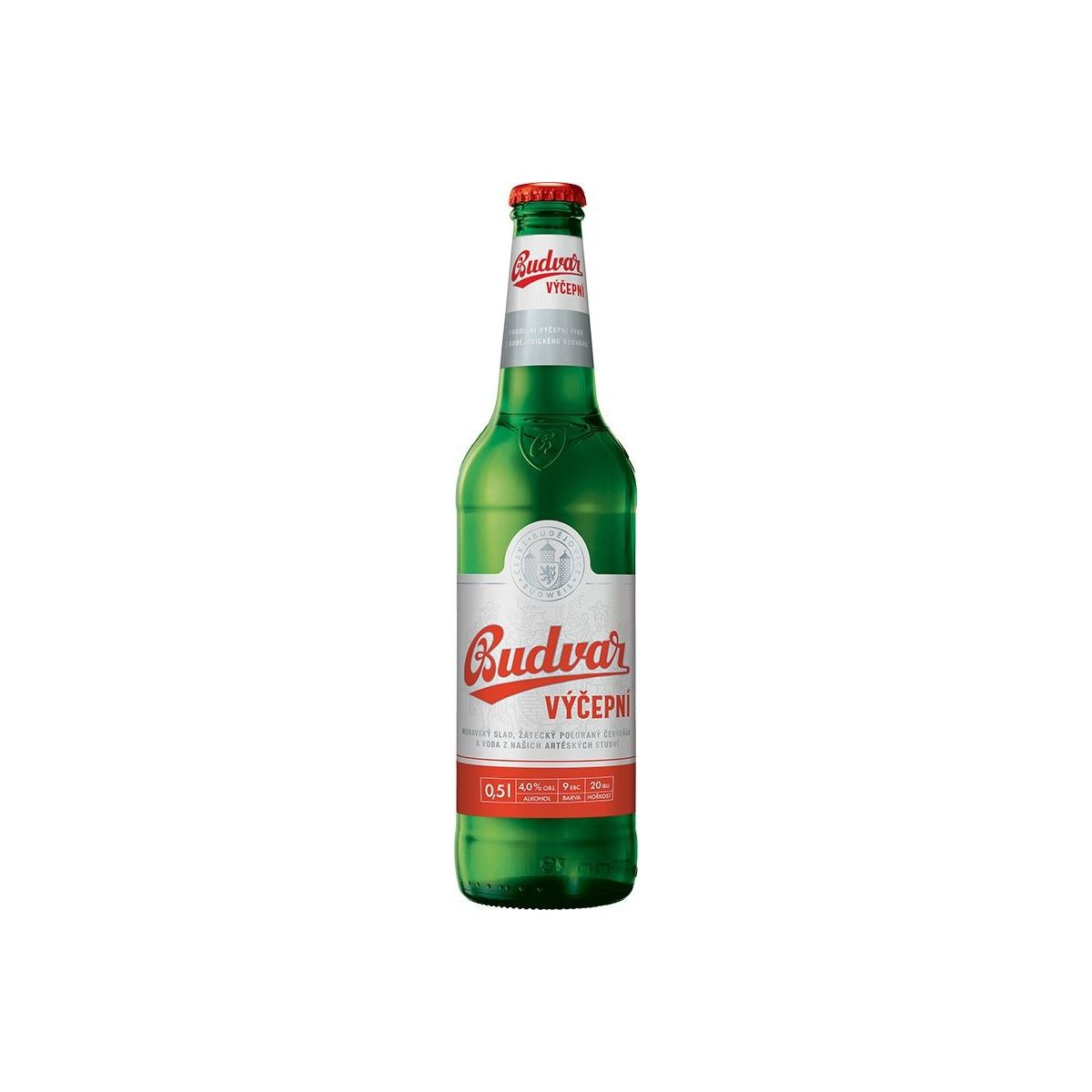 Budweiser Budvar světlé výčepní 0,5l - sklo