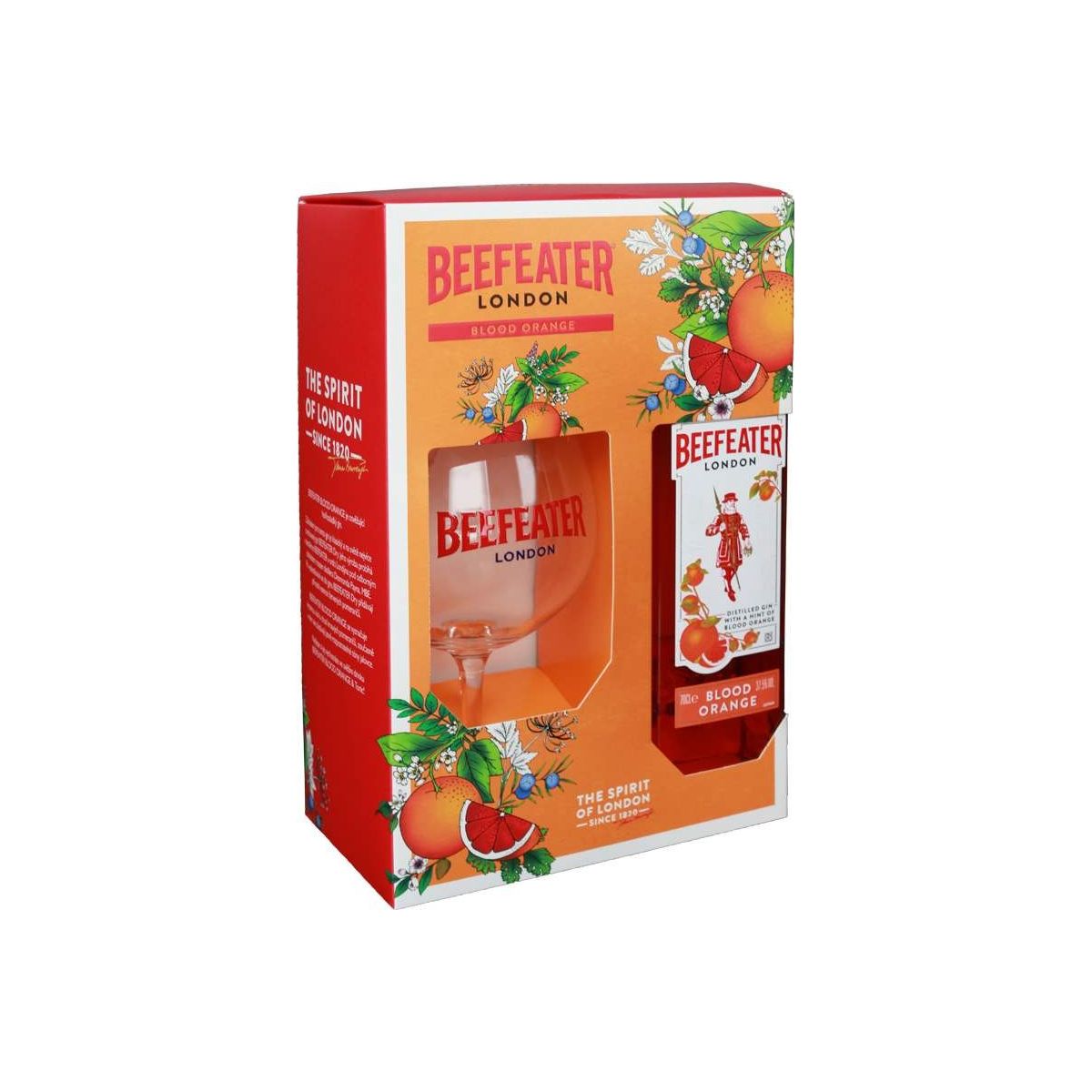 Beefeater Blood Orange 0,7l kazeta + sklenice