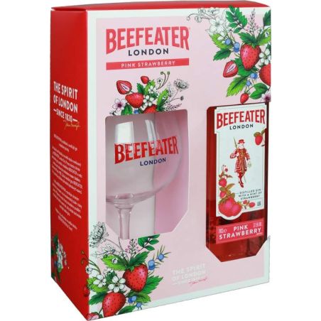 Beefeater Pink Strawberry 0,7l kazeta + sklenice