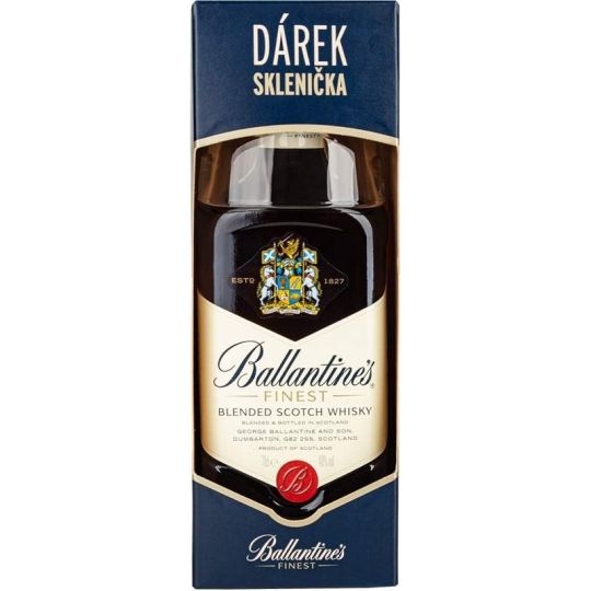 Ballantine´s Finest 0,7l - kazeta sklenička