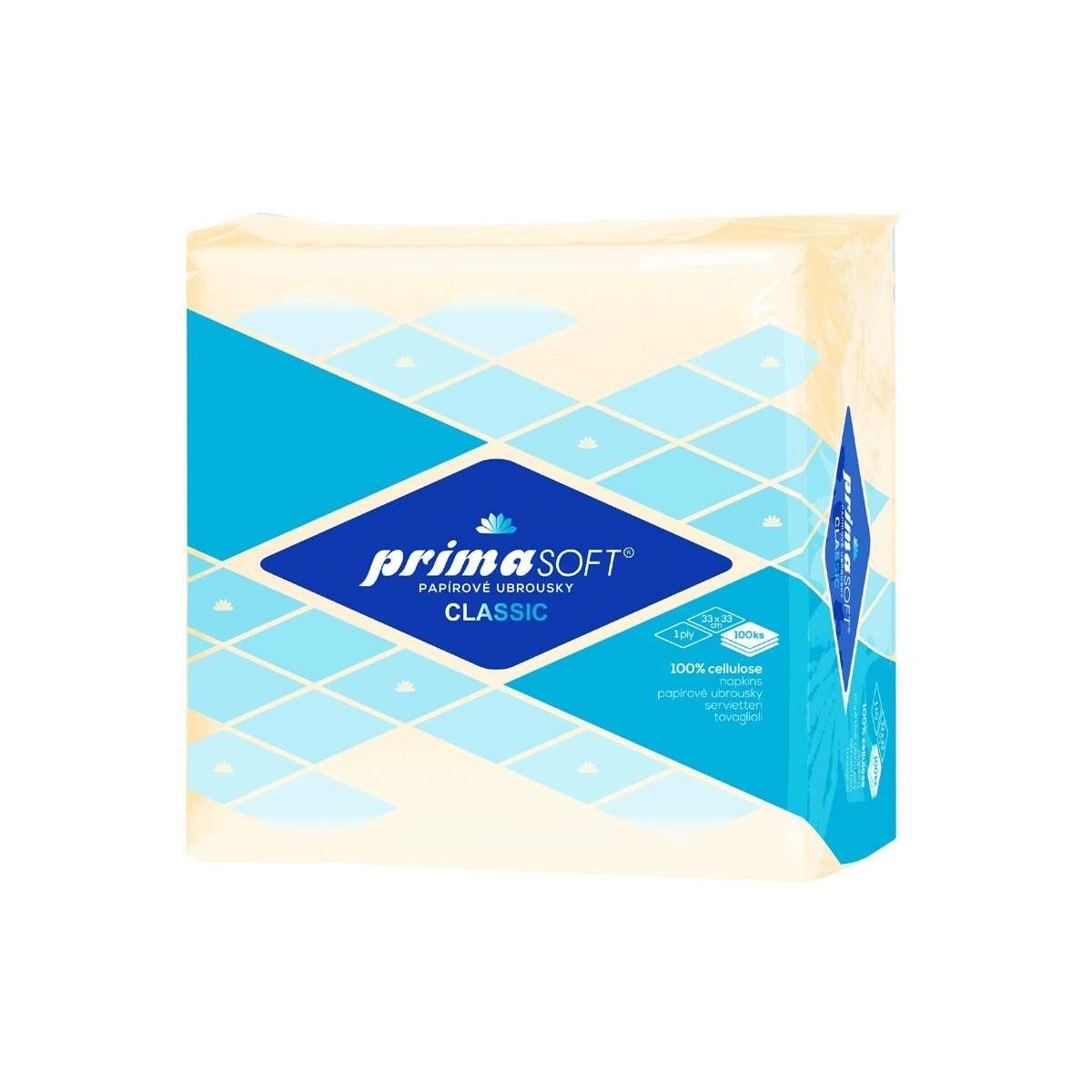 Ubrousky champagne 33x33 1vr. 100ks - Primasoft clasic