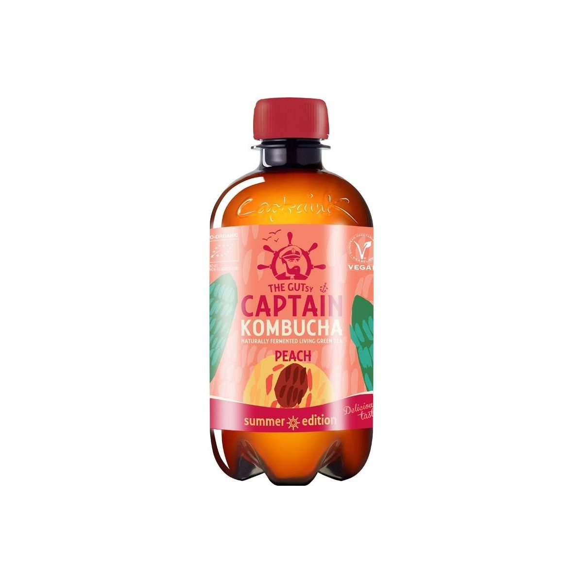Captain Kombucha broskev 0,4l PET