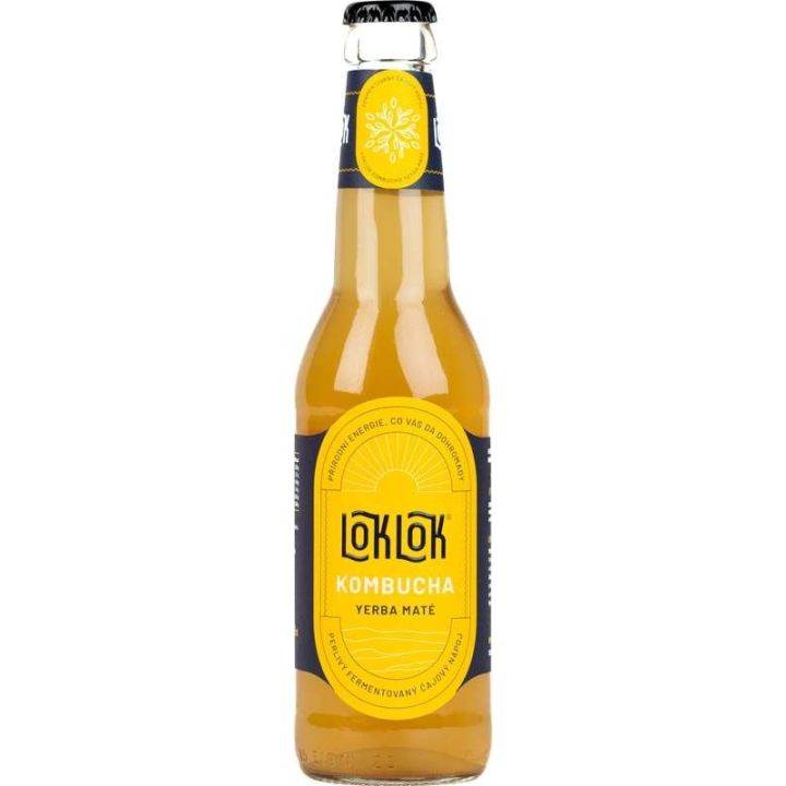 LokLok Kombucha Yerba maté 0,33l sklo