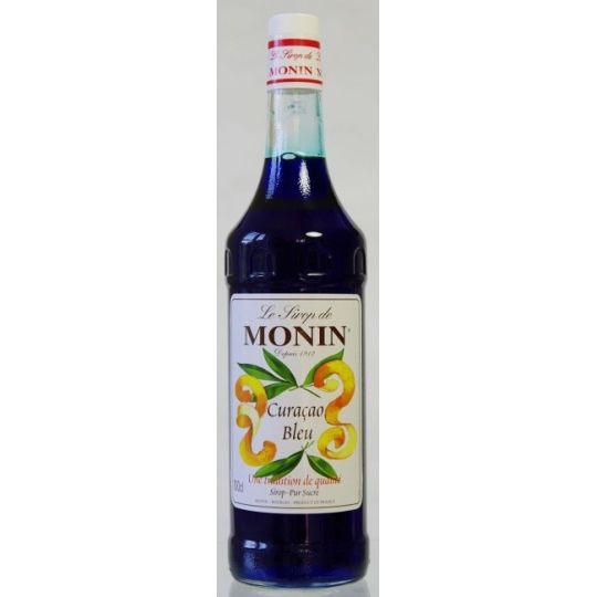 Monin Curacao blue - pomerančový sirup 1l