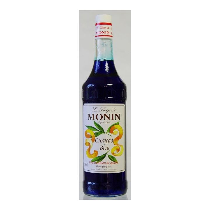 Monin Curacao blue - pomerančový sirup 1l