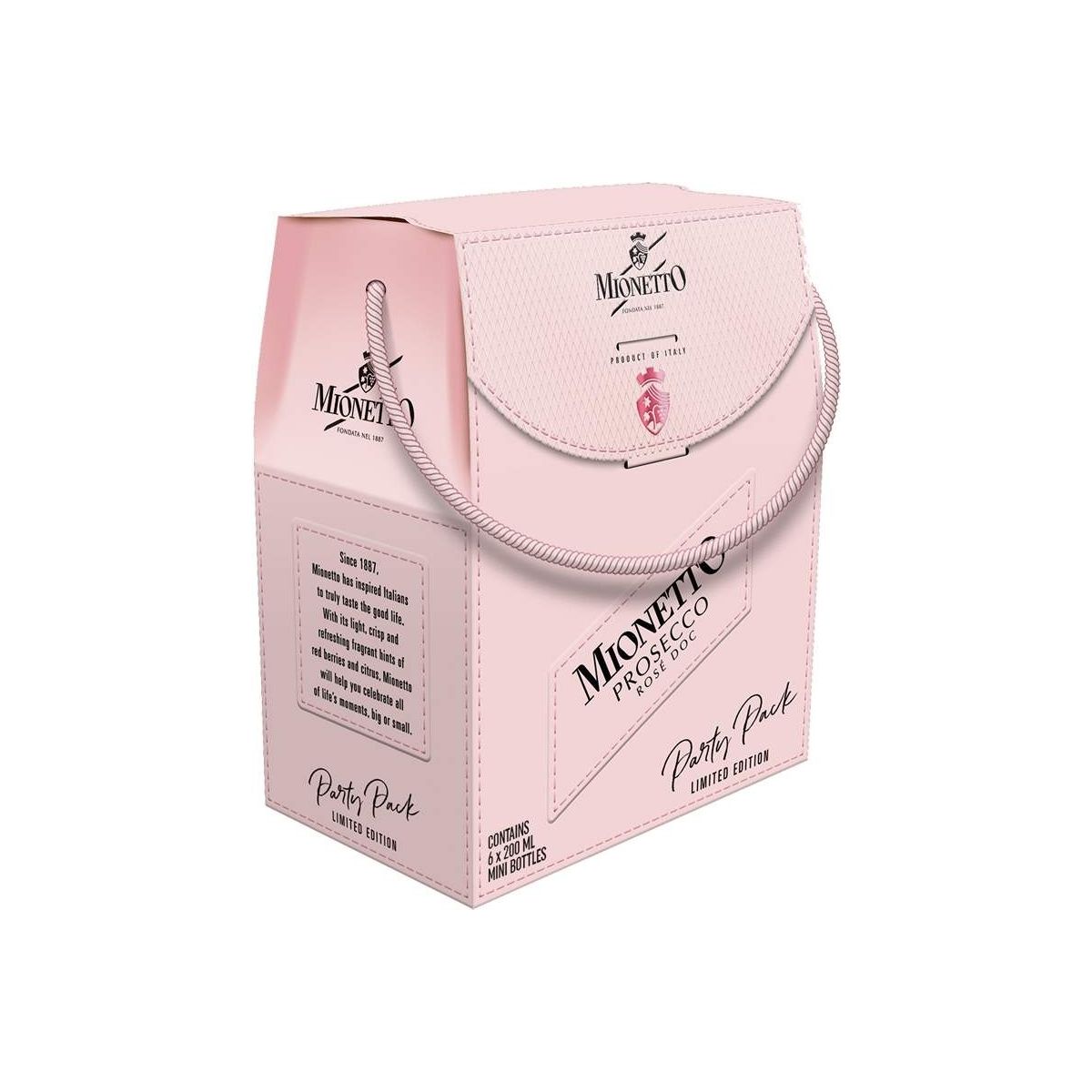 Prosecco Mionetto Rosé 6x0,2l - párty pack