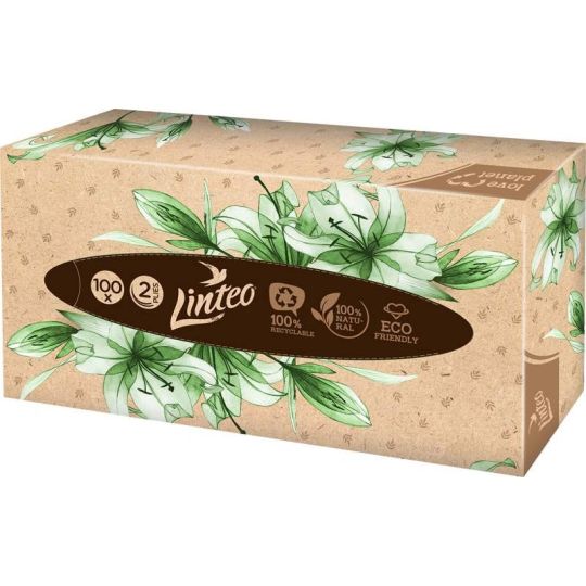 Papírové kapesníčky Linteo box 2vr. 100ks