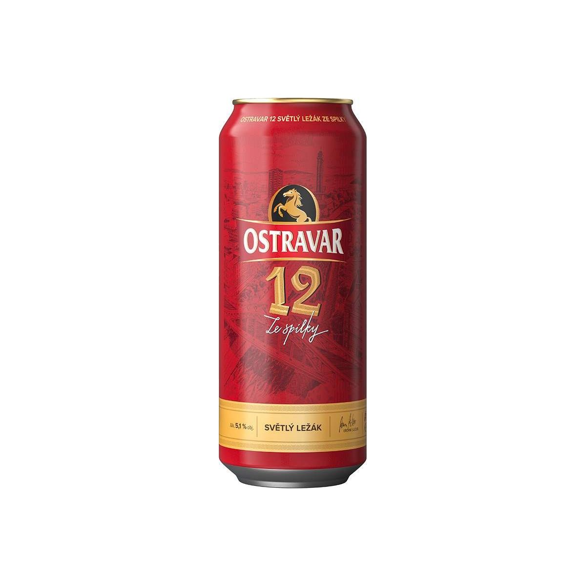 Ostravar 12 - 0,5l - plech