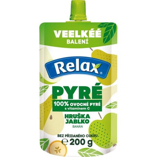 Relax pyré 100% hruška-jablko-banán 200g