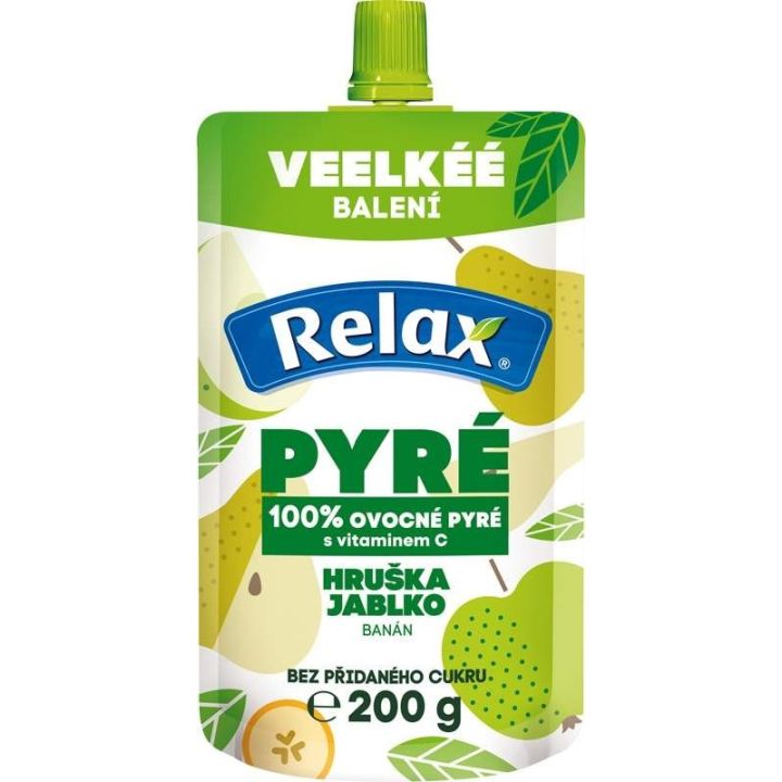 Relax pyré 100% hruška-jablko-banán 200g