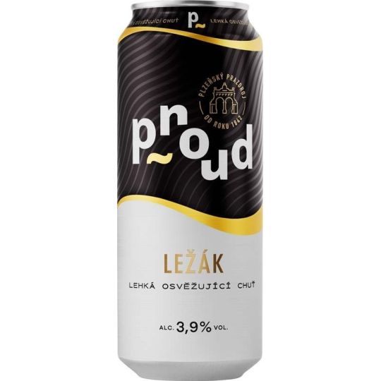 Proud světlý ležák 0,5l - plech