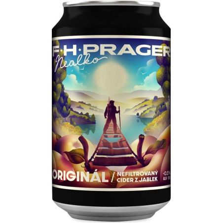 F.H. Prager Original nefiltrovaný nealko cider 0,33l - plech