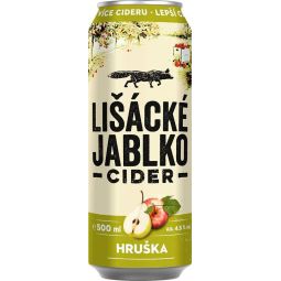 Lišácké Jablko cider hruška 0,5l - plech