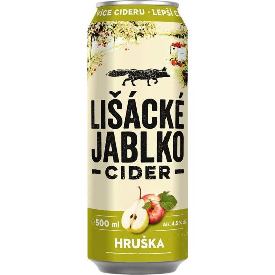 Lišácké Jablko cider hruška 0,5l - plech