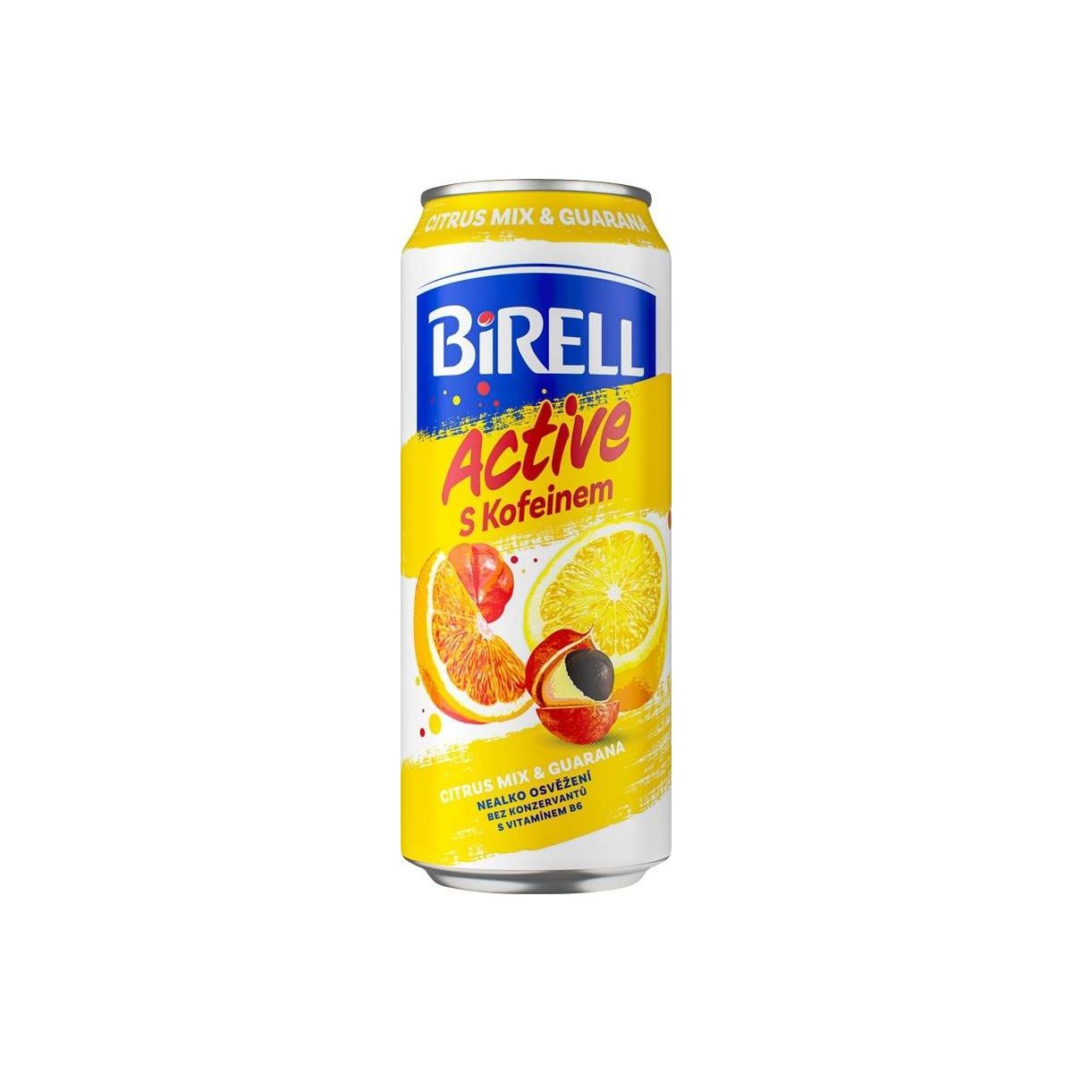 Birell Active Citrus mix & guarana 0,5l - plech