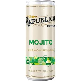 Republica Mojito 0,25 l – hotový koktejl s rumem a limetkou | Božkov Republica