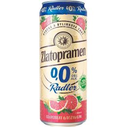 Zlatopramen Radler 0,0 % Grapefruit & rozmarýn 0,5l - plech