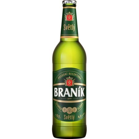 Braník světlý 0,5l - sklo
