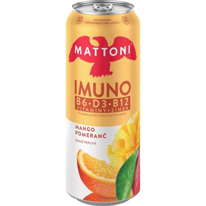 Mattoni Imuno mango & pomeranč 0,5l - plech