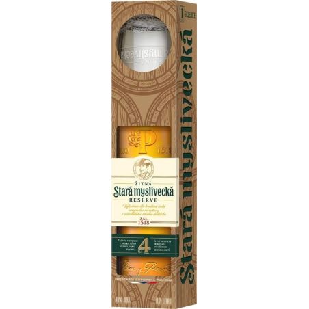 Stará žitná Myslivecká Reserve 0,7l kazeta + sklo