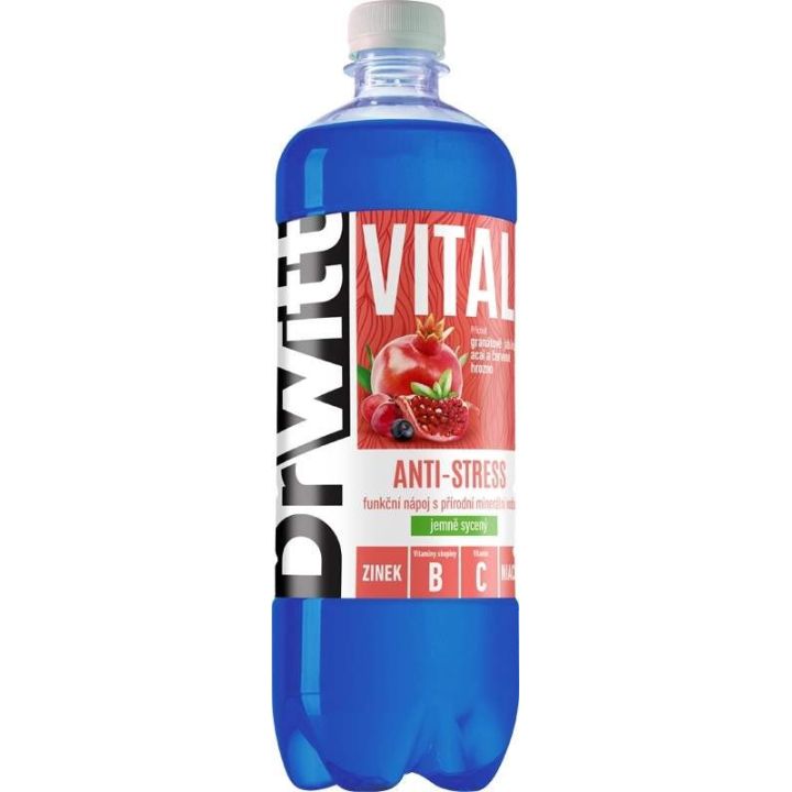 DrWitt Vital Anti-Stress - granátové jablko. acai a červené hrozno 0,75l - PET