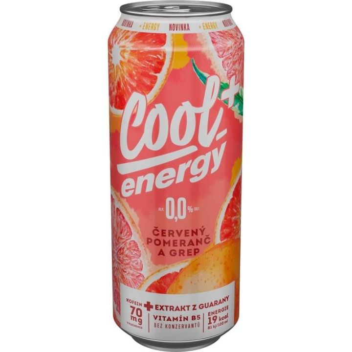 Staropramen Cool+ Energy červený pomeranč a grep 0,5l - plech