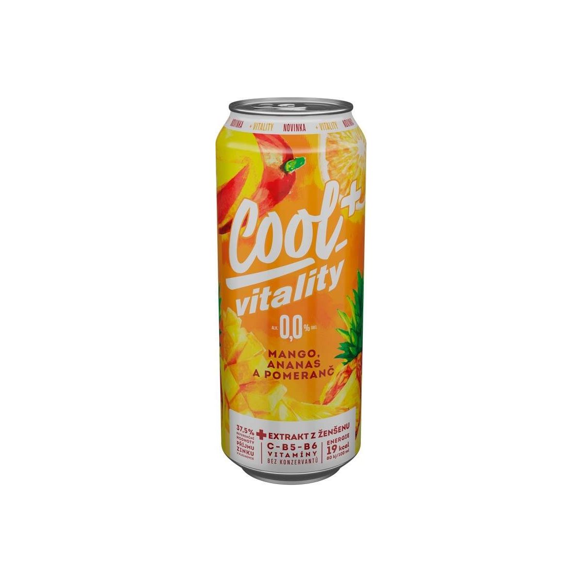 Staropramen Cool+ Vitality mango, ananas a pomeranč 0,5l - plech