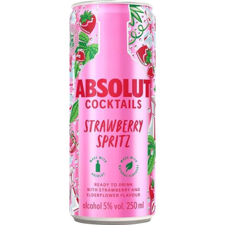 Absolut Cocktails Strawberry Spritz 0,25l - plech
